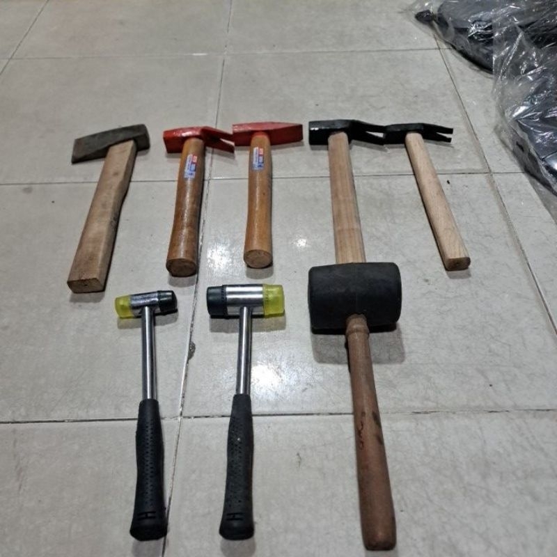 Búa đóng đinh Búa thép, búa nhổ đinh  Búa cao su  lót gạch  (1 cái)