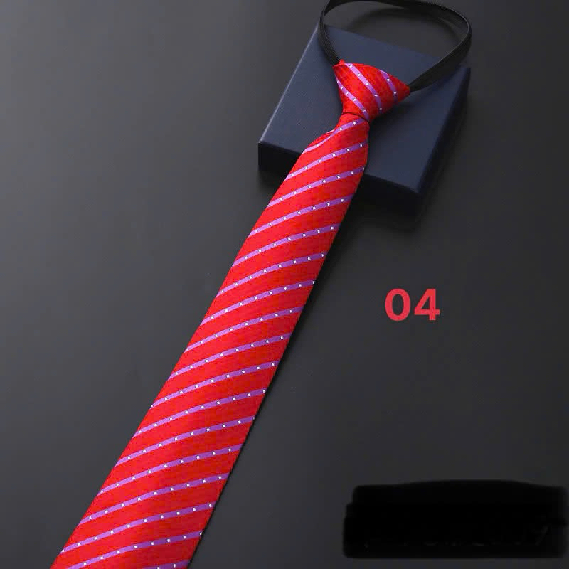 Cà vạt thắt sẵn bản 8cm dành cho người bận rộn không có thời gian chỉn chu nút thắt đơn giản tiết kiệm tối ưu thời gian.