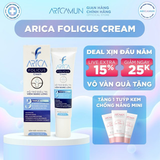 Kem Chấm Mụn  Arica Folicus Cream Adapalene Bổ Sung Lợi Khuẩn Giảm Viêm Nang Lông Mụn trứng cá