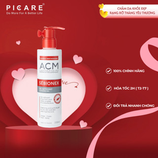 Sữa rửa mặt làm sạch sâu làm sạch bã nhờn cho da dầu mụn ACM Sebionex Cleansing Gel 200ml
