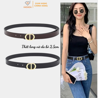Thắt Lưng Nữ HADADA Mặt Kim Loại Phong Cách Thường Ngày Cơ Bản Cho Nữ DV80 (Đen /Nâu)|Đồ Da Hadada