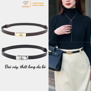 Thắt Lưng Nữ Đai Váy Da Bò Cao Cấp HADADA Bản 2cm  DV10