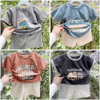 UALA ROGO - Bộ quần áo cộc tay cotton mát mềm kiểu dáng thời trang cho bé từ 1-5 tuổi