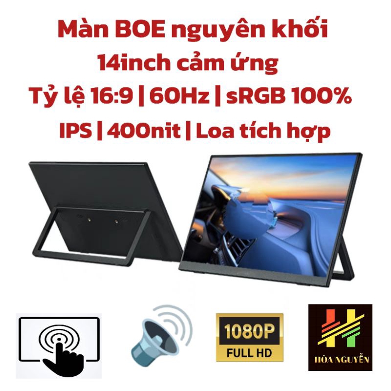 ( Hỏa tốc HCM rẻ nhất) Màn di động BOE 14inch cảm ứng FHD 60hz BẢO HÀNH 2 THÁNG | BigBuy360 - bigbuy360.vn