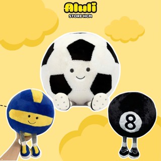 Gấu bông hình quả bóng bida,bóng đá nhồi bông êm mịn dễ thương
