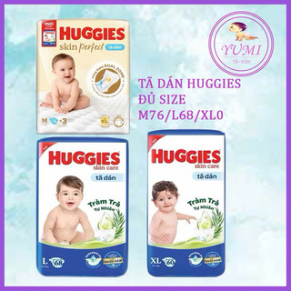  Tã dán Huggies skincare Tràm Trà Tự nhiên size L68 XL62 XXL54 M76+3 