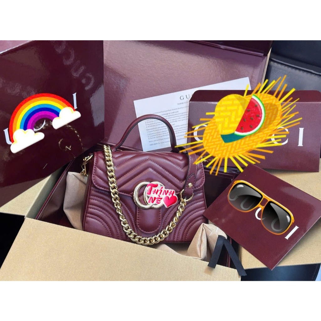 Túi xách GU thời trang bảng SP Size 21F ull 2 box /Túi đeo chéo GU bảng SP size 21 Full 2 box