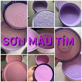 Sơn nước màu TÍM MỘNG MƠ [ Sơn tường , trần nhà , tấm thạch cao ]Cam kết hàng chuẩn chất lượng .