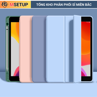 Bao Da iPad, Ốp iPad Có Khay Đựng Bút Tích Hợp Màu Pastel