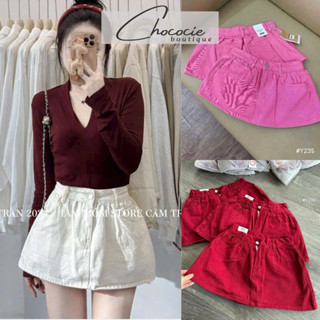 Chân váy jean Y2K HÀNG QC LOẠI 1 chân váy jean y2k dáng xoè form ngắn chất vải jean màu hồng 235