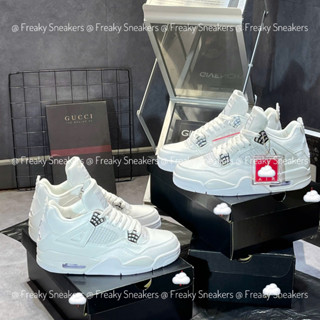 Giày thể thao JD4 AJ4 Pure Money Hàng SC, Giày JD4 FULL TRẮNG.