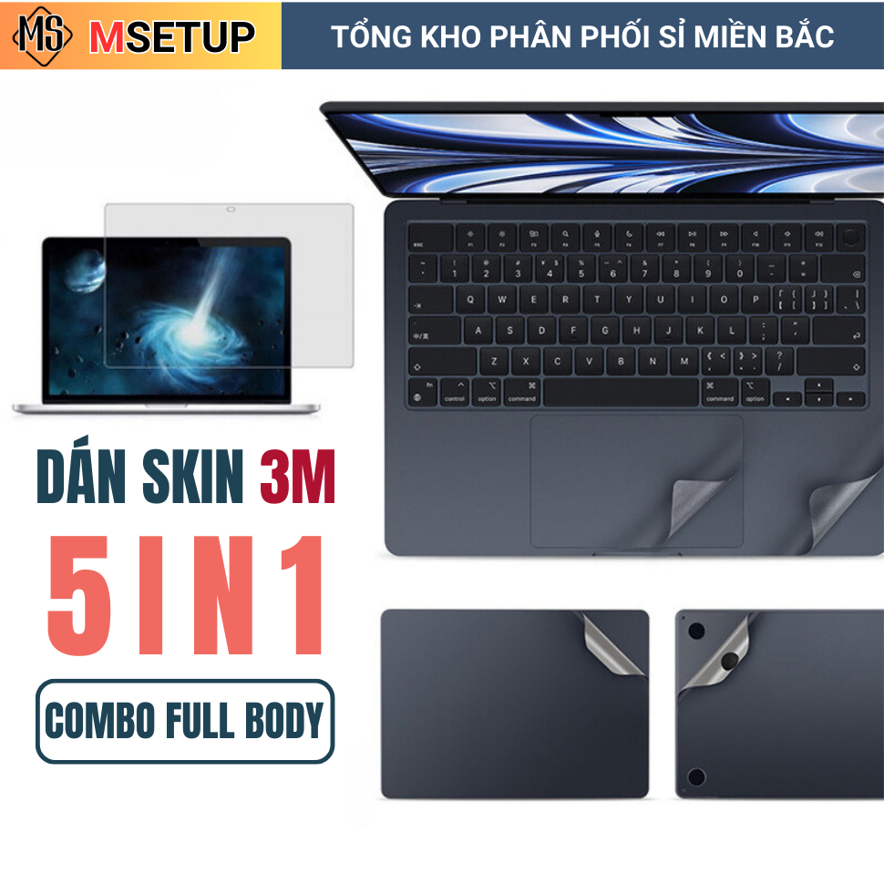 Bộ Dán Macbook 5 IN 1 JRC FullBody - Đủ Model