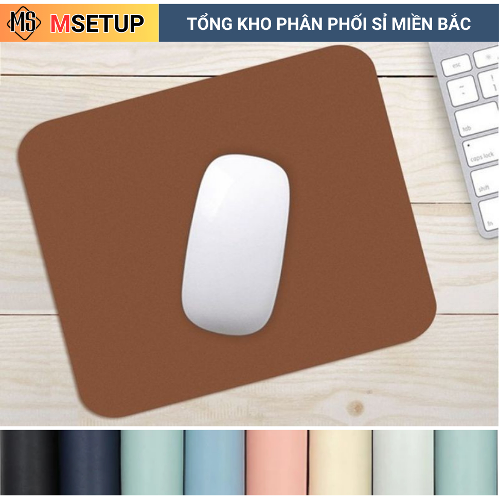 Miếng Lót Chuột Bằng Da Chống Nước Nhiều Màu