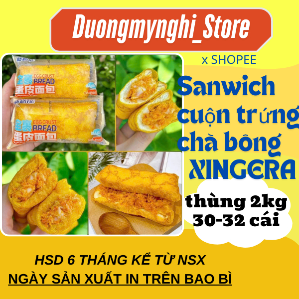  Bánh sandwich CUỘN DA TRỨNG  2kg 30-32 cái   sốt kem chà bông mặn ngọt hot trend DMN HOUSE 