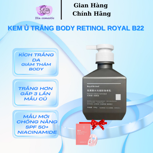 Kem ủ trắng Royal Retinol B22 The Matrix Retinol 1.5% , kem body trắng da cấp tốc mềm mịn