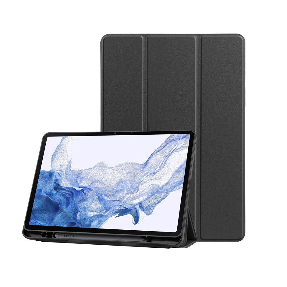 Bao da chống sốc cho Samsung Galaxy Tab S9 FE, Tab S9, Tab S9+ Plus, Tab S9 Ultra có ngăn đựng bút t