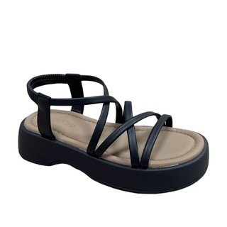 TH.STORE Xăng đan đế bằng quai chéo đế nâu
