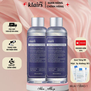 Toner không mùi Klairs nước hoa hồng dưỡng ẩm da 180ml  Dear Klair Supple Unscented chính hãng