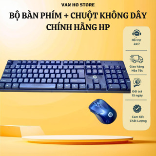 [ Chính Hãng ] Combo bàn phím + chuột cao cấp, kết nối không dây, chính hãnh HP, thiết kế hiện đại. VAN HO STORE