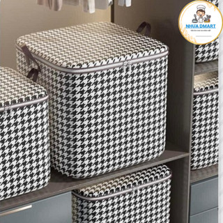 túi đựng quần áo cỡ lớn có khoá kéo tiện lợi, túi vải đựng đồ, quần áo, chăn màn đa năng 100L