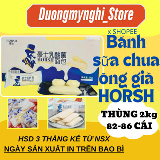 Thùng Bánh sữa chua ông già Horsh 2Kg (84-88 cái) thơm ngon DMN House, bánh sandwich sữa chua thơm béo ngọt dịu G41