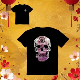 Áo thun cổ tròn chất liệu côt tong thái đính đá thời trang boy phố