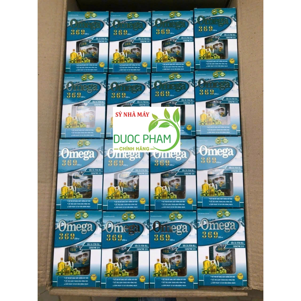 Viên sáng mắt OMEGA 3 6 9 Olive Q10 tinh dầu óc chó  giúp sáng mắt bổ tim mạch hộp 100 viên