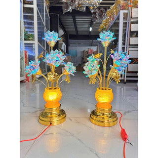 CẶP ĐÈN THỜ PHA LÊ 5 BÔNG HÀNG CAO CẤP