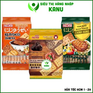 [3 vị] Bánh quy mặn healthy mix hạt chia, quinoa, nấm Truffle vị thịt nướng Naziba 328g, phù hợp ăn kiêng, tiểu đường