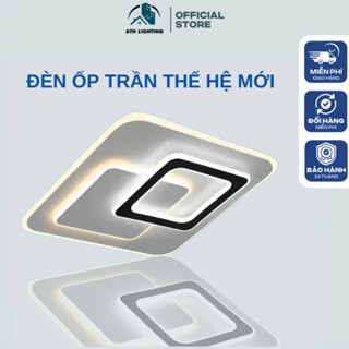 Đèn Ốp trần ATH LIGHTING loại đèn led ốp trần 3 màu 72w cho phòng khách có thể chỉnh độ sáng bằng điều khiển từ xa
