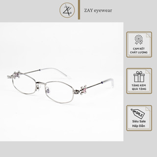 Gọng kính cận loạn nam nữ GM Gleam đính đá dáng lục giác phong cách thời trang cao cấp