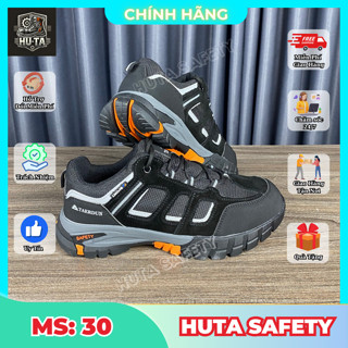 Giày Bảo Hộ Lao Động HUTA MS30 – Da Bò & Kaki, Mũi Thép, Chống Trơn, Chống Sốc