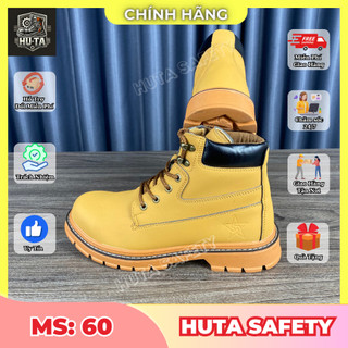 Giày Bảo Hộ Lao Động HUTA MS60 – Da Microfiber Cao Cấp, Mũi Thép Chống Va Đập, Chống Nước, Chống Đinh, Chống Trơn Trượt.
