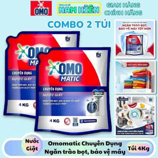 Combo 2 Túi Nước Giặt Omo Matic Chuyên Dụng Máy Giặt Cửa Trước - Túi 4Kg