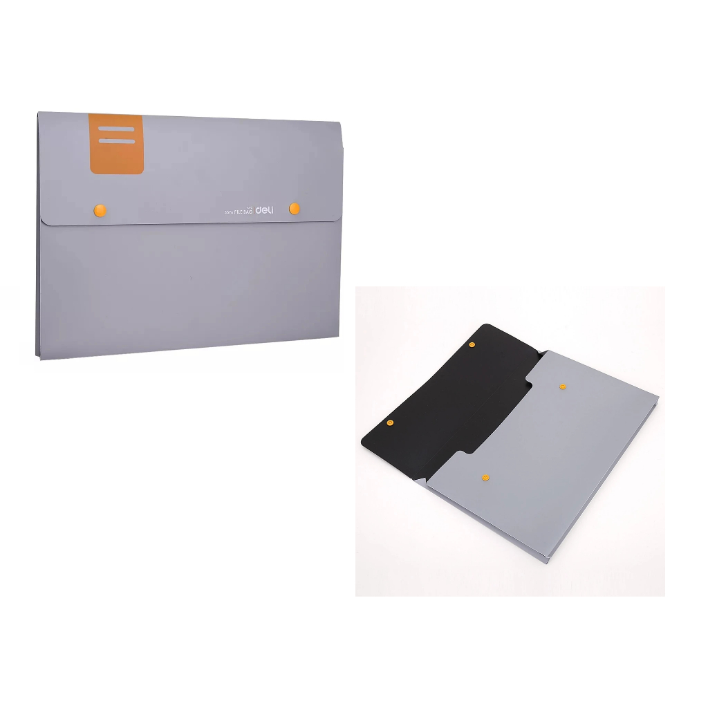 Cặp tài liệu 1 ngăn Deli 5576 có 2 khuy bấm - Chứa được 50-100 tờ A4