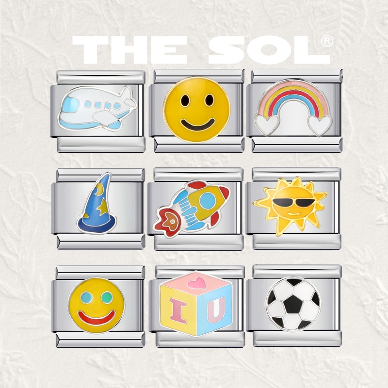 [1 CHIẾC] Charm Thép Không Gỉ ITALIAN BRACELET Cute Dễ Thương thesolvn