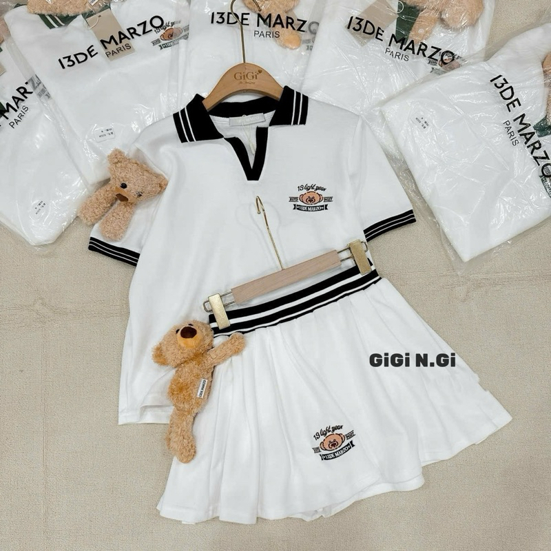 Set 13 DMZ áo polo- chân váy xoè