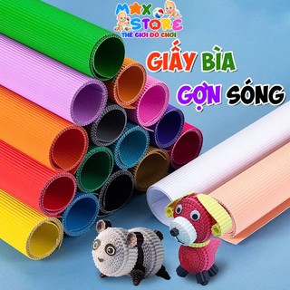 Giấy Bìa Lượn Sóng, Bìa Sóng Màu Làm Handmade DIY Thủ Công Trang Trí Mầm Non
