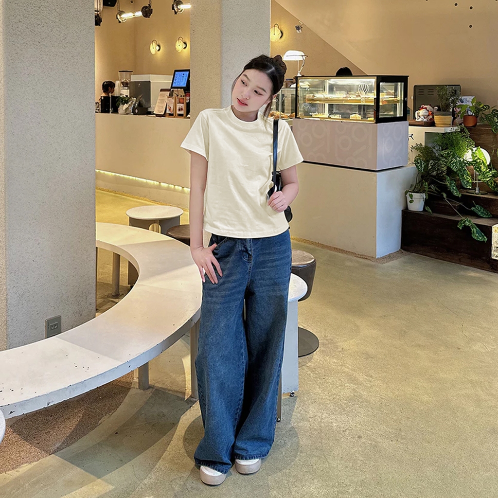 Áo thun Baby Tee Trơn Local Brand Amee Studio 100% Cotton 250gsm | BigBuy360 - bigbuy360.vn