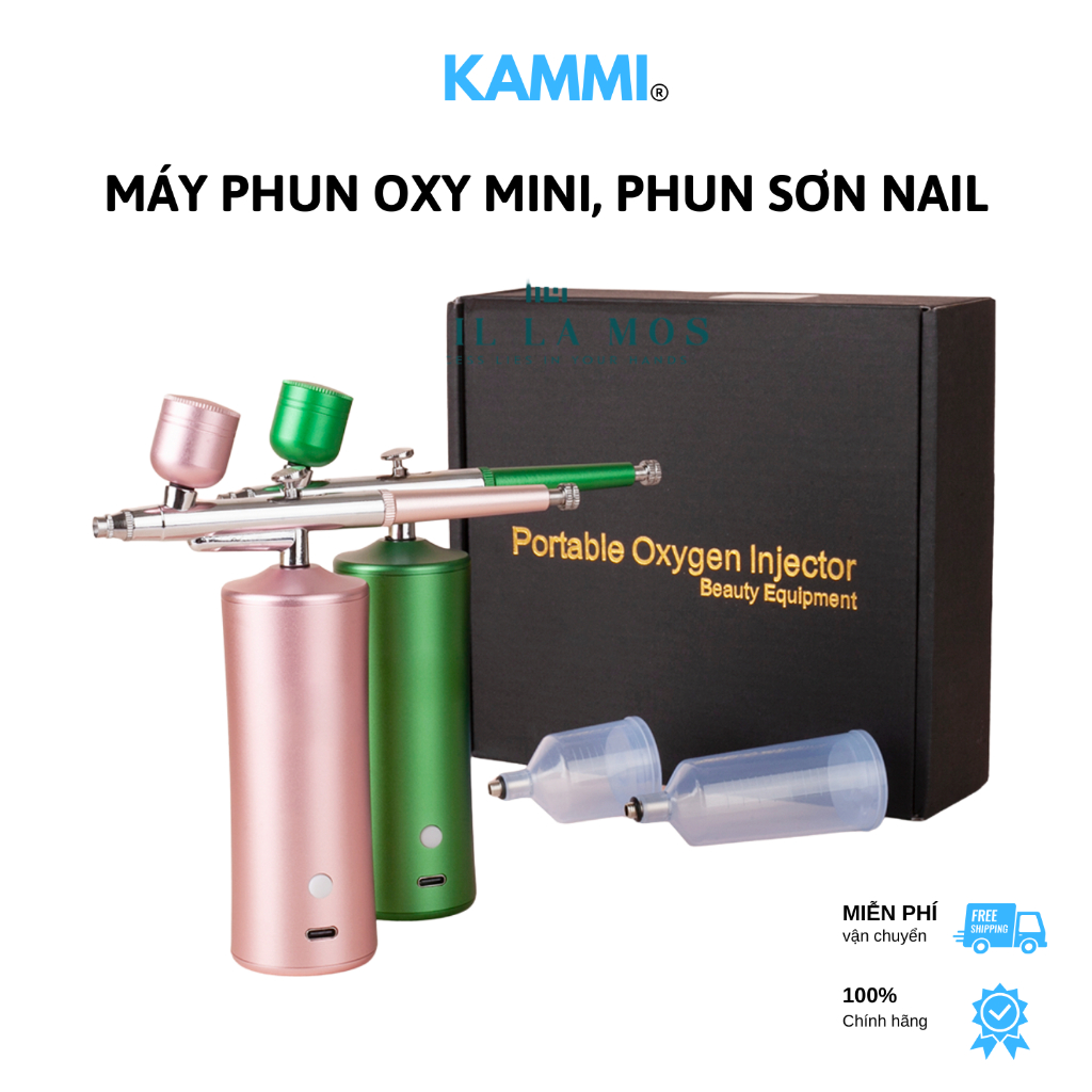 Máy Phun Oxy Mini | Máy Phun Sơn Nail, Súng Phun Tinh Chất Dưỡng Ẩm Cho Da Cầm Tay