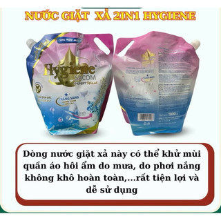 Thùng 2 Túi Nước giặt xả cao cấp Hygiene công nghệ thái(3L6)
