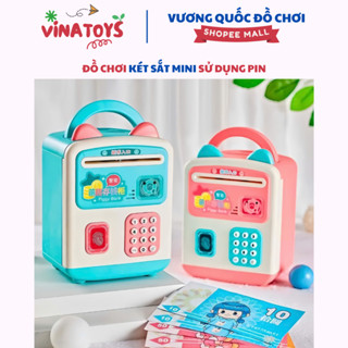 Đồ Chơi Két Sắt Mini Cho Bé VINATOYS, Sử Dụng Mã Khóa Và Vân Tay Thông Minh, Mô Hình Như Thật