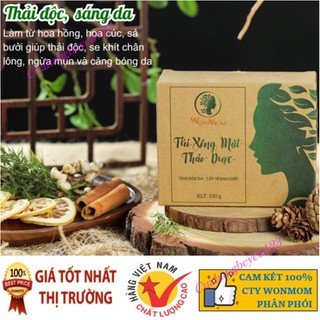Túi xông mặt thảo dược Wonmom - thải độc da , tẩy tế bào chết 100gr - Việt Nam