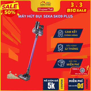 Máy Hút Bụi Cầm Tay SEKA SK-09 PLUS Nâng Cấp Toàn Diện, Hút Bụi Lau Sàn, Tự Động Làm Sạch Con Lăn