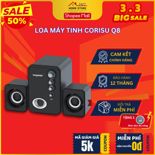Loa Máy Tính Corisu Q8 - Âm Thanh 2.1 Sống Động - Tích Hợp Đèn Led Siêu Đẹp