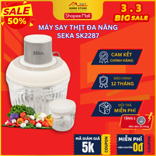 Máy Xay Thịt Đa Năng SEKA SK2287 - 2 Cối Thuỷ Tinh - 2 Chế Độ Xay - Công Suất Mạnh