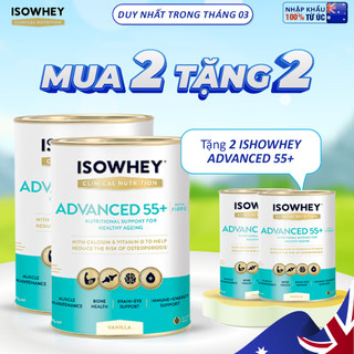 (Mua 2 Tặng 2 Lon)  ISOWHEY ÚC - Bổ Sung Dinh Dưỡng, Canxi, Hỗ trợ Ngừa Suy Giảm Trí Nhớ Cho Người Già