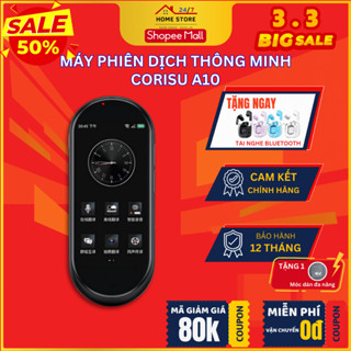 Máy Phiên Dịch Corisu A10-Online 138 Ngôn Ngữ - Lắp Sim 4G Phát Wifi - Chat AI GPT - Học Ngôn Ngữ