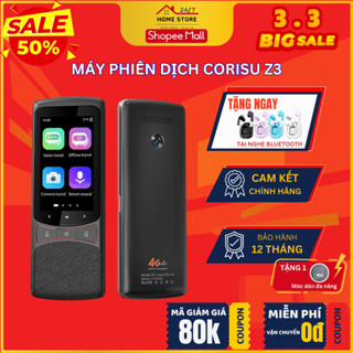 Máy Phiên Dịch Corisu Z3 - Dịch 138 Ngôn Ngữ - Kết Nối Wifi/4G - Dịch Giọng Nói 2 Chiều Chính Xác