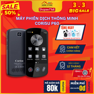 Máy Phiên Dịch Corisu P60 - Dịch Online 138 Ngôn Ngữ - Dịch Ảnh Nhanh - Màn Hình 4.0 Inch